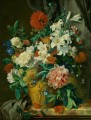 Stilleven met bloemen fowers in pot Jan van Huysum classical flowers
